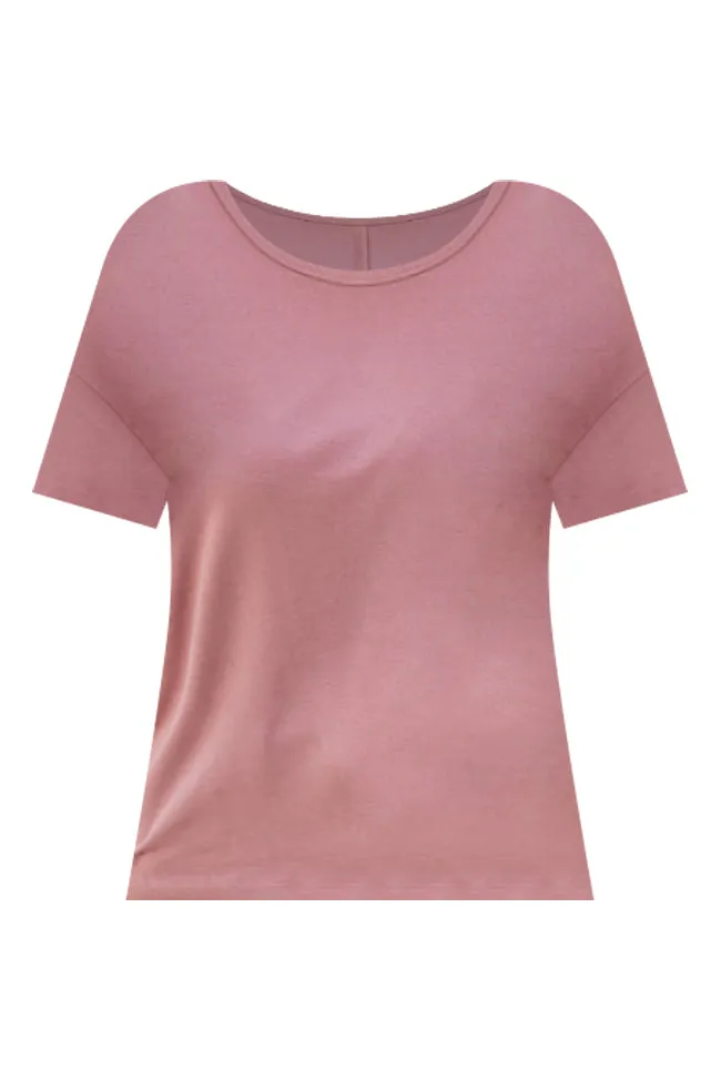 Easy Days Cinnamon Crew Neck Relaxed Tee