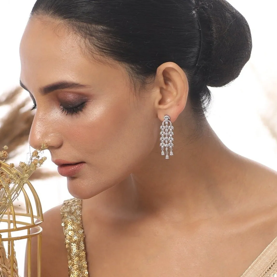 Eileen Chandelier CZ Earrings