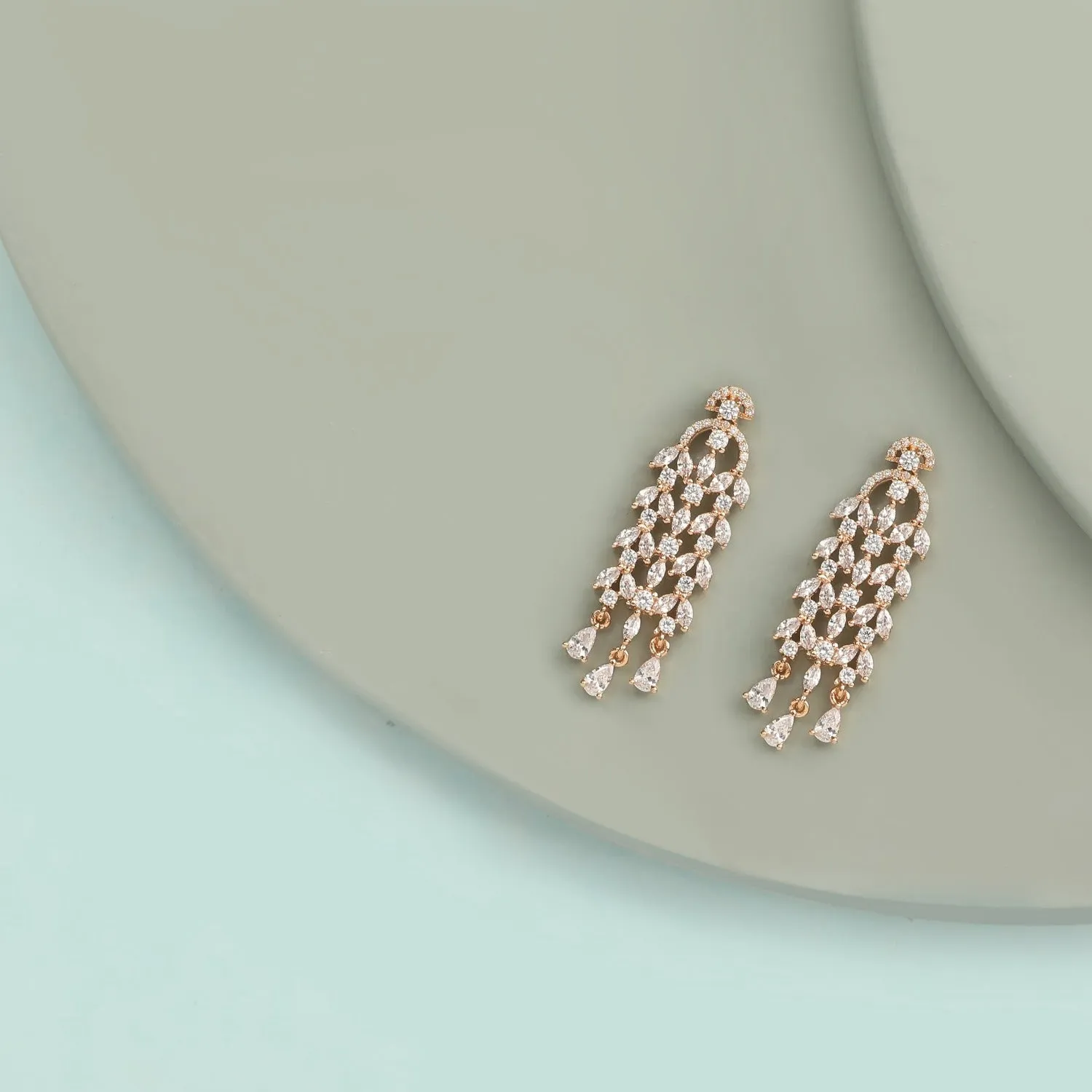 Eileen Chandelier CZ Earrings