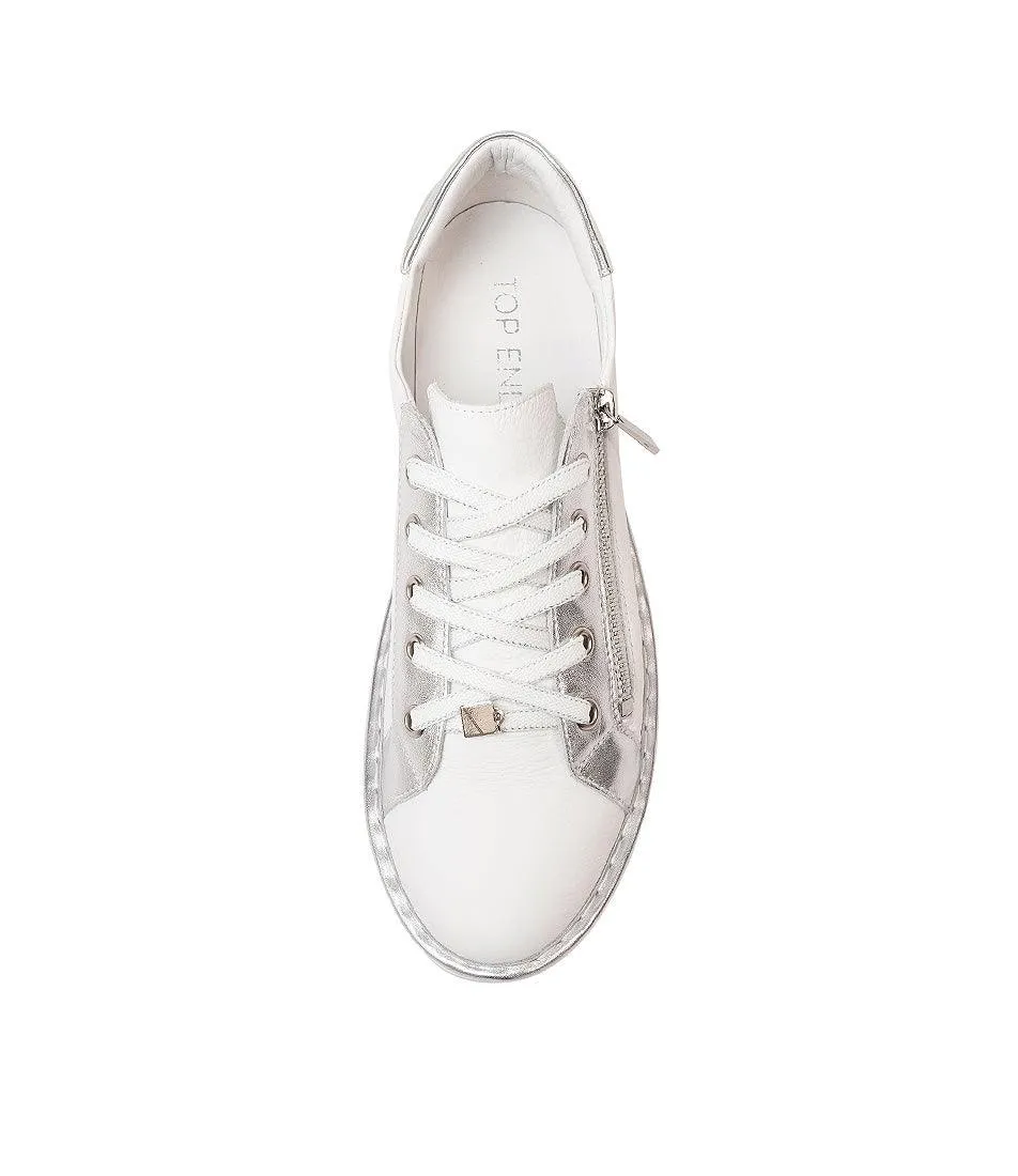 Elos White/Silver Leather Sneakers