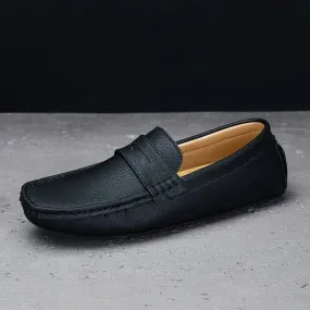 Fashion Men Shoes Genuine Leather Casual Shoes Classic Mens Loafers Slip On Men's Flats Driving Shoes Plus Size 49