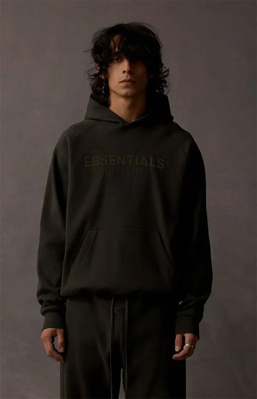 FEAR OF GOD ESSENTIALS HOODIE SYCAMORE 立體矽膠印花華夫格連帽衛衣