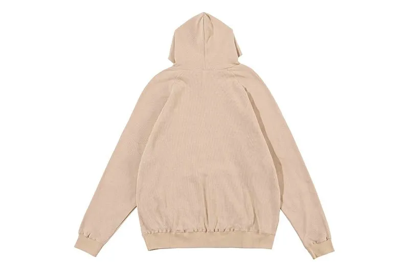 FEAR OF GOD ESSENTIALS HOODIE SYCAMORE 立體矽膠印花華夫格連帽衛衣