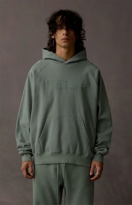 FEAR OF GOD ESSENTIALS HOODIE SYCAMORE 立體矽膠印花華夫格連帽衛衣