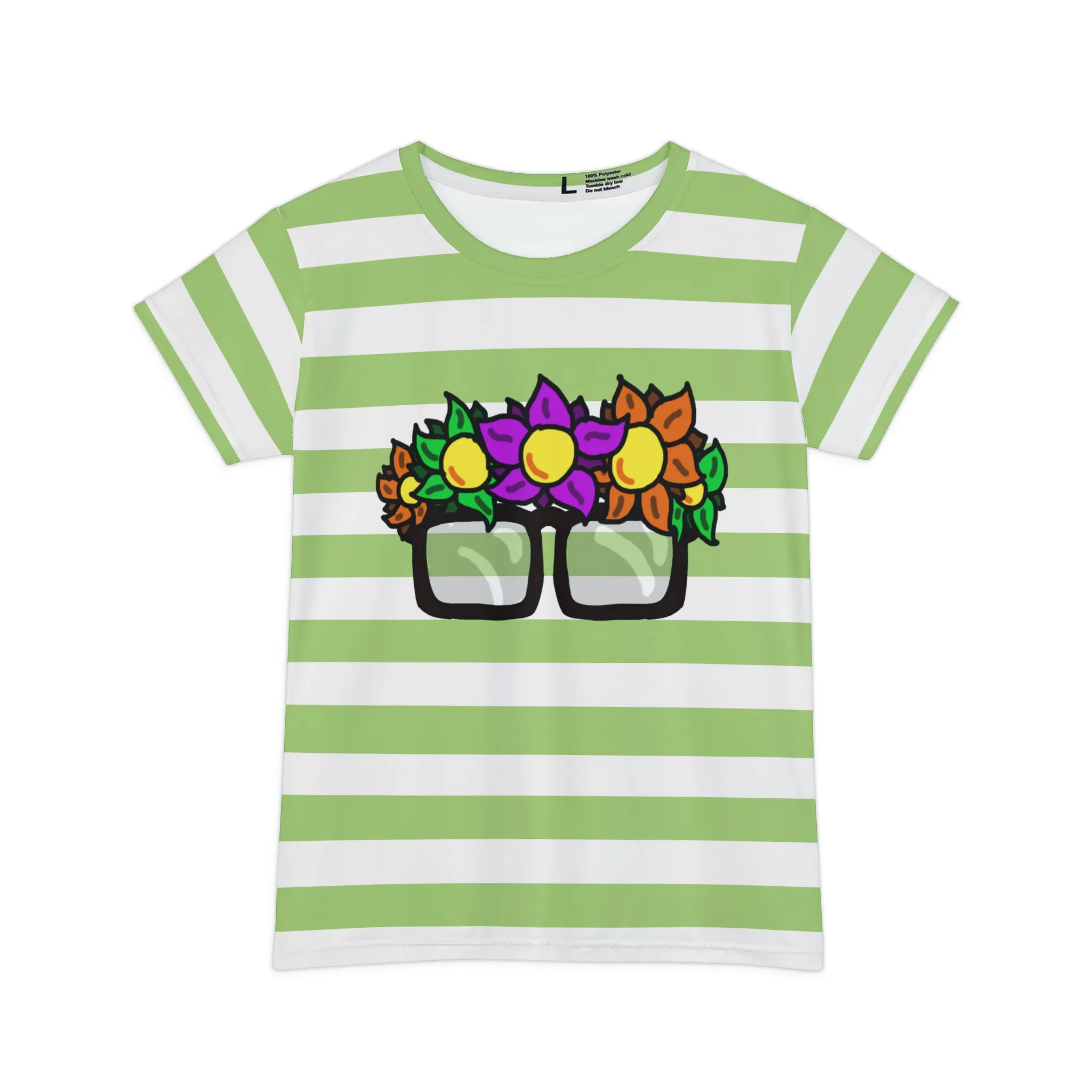 Floral Glasses Fitted Tee