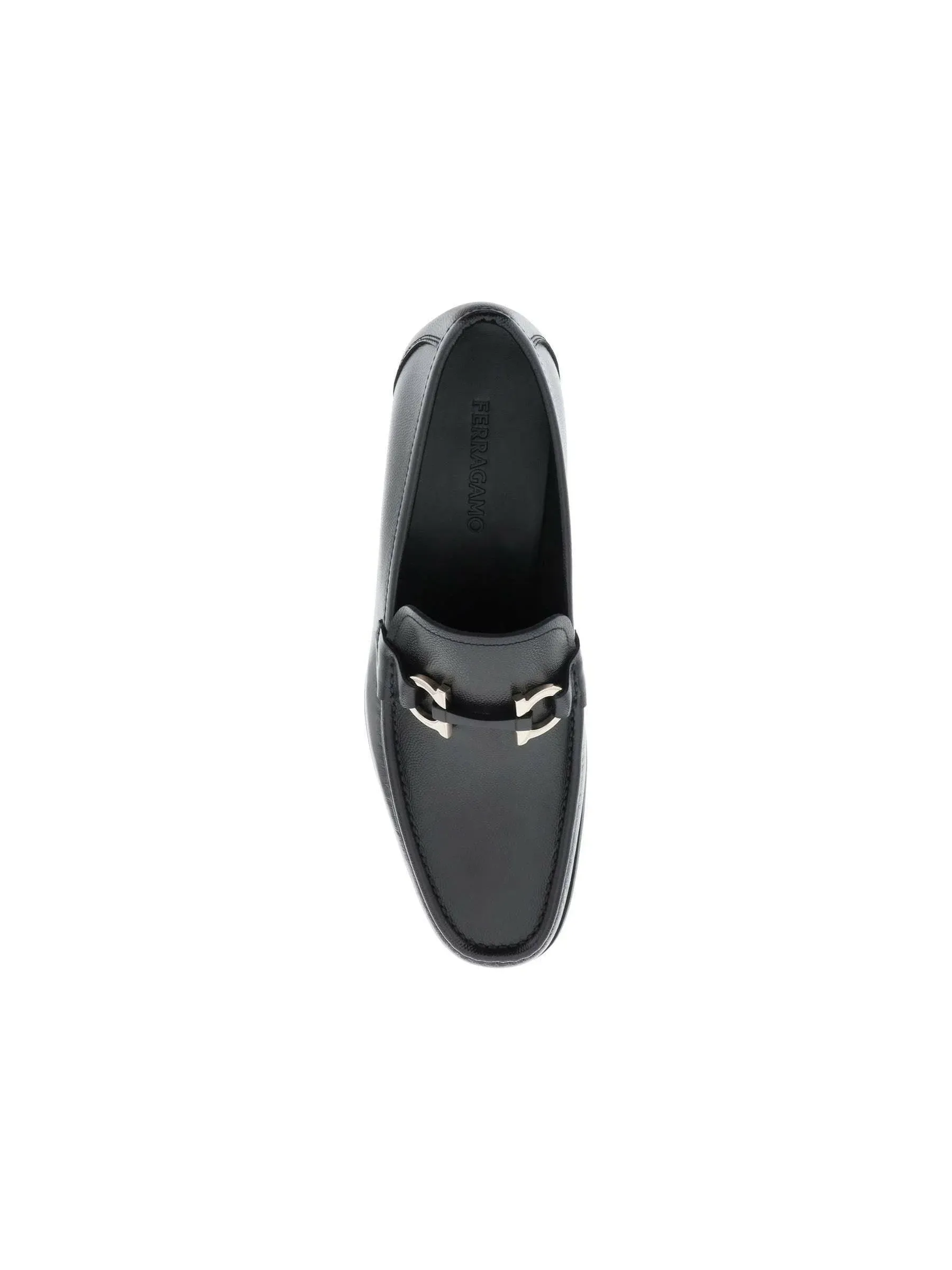 Gancini Grained Leather Loafer