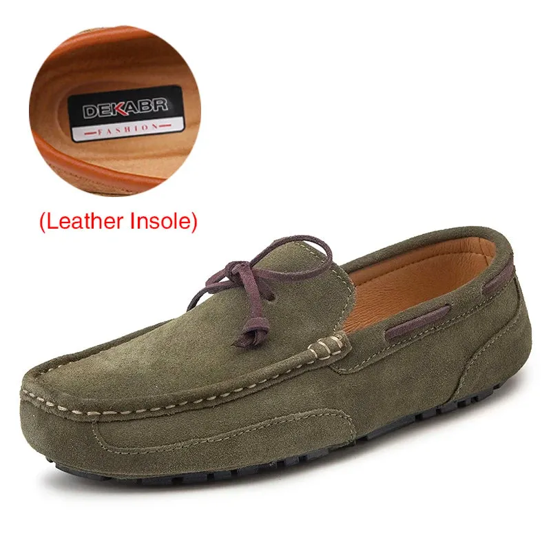 Genuine Leather Men Shoes Luxury Brand Casual Slip On Formal Loafers Men Moccasins Male Driving Shoes Warm Loafers