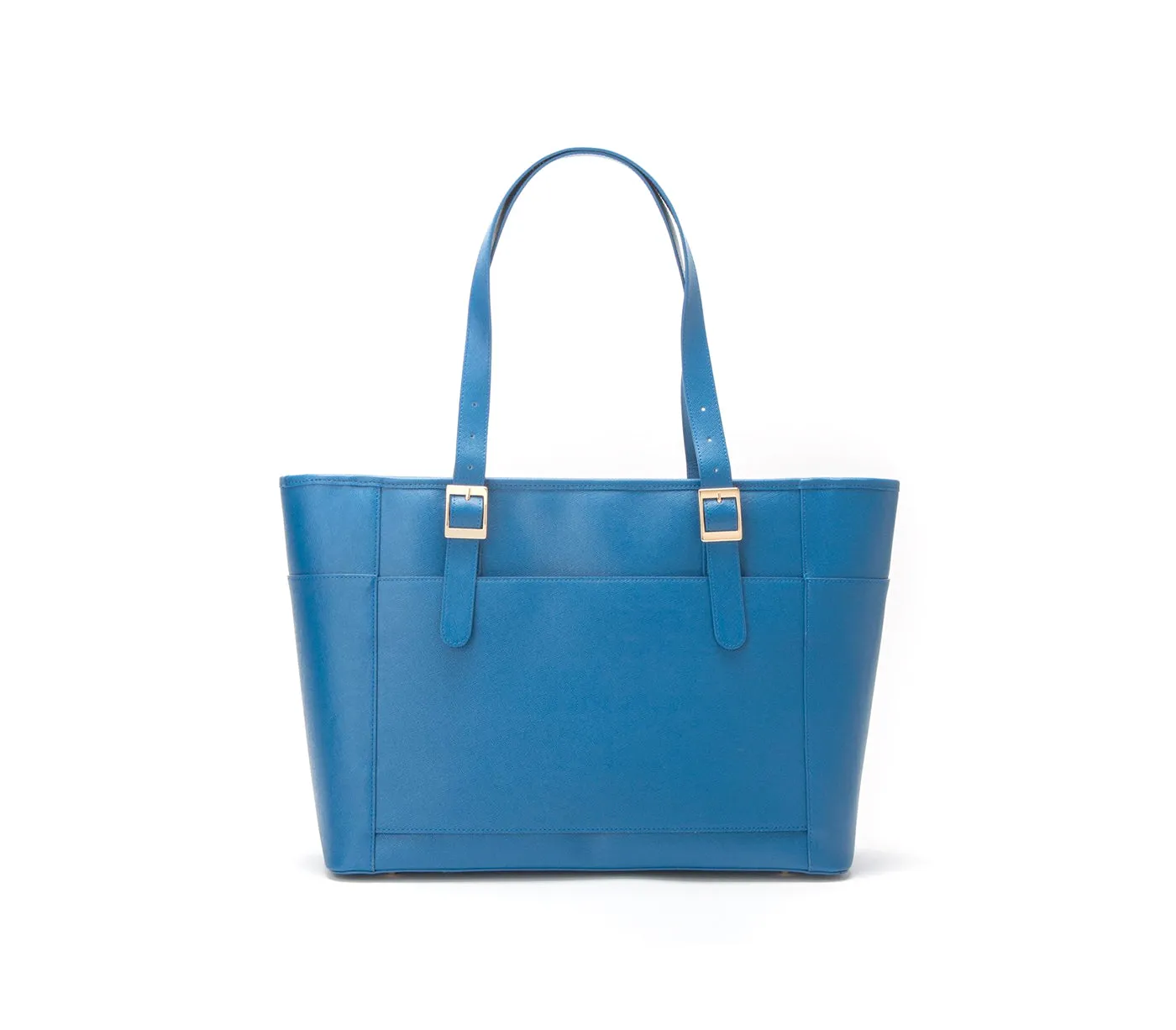 Gunas New York Miley Blue Vegan Leather Laptop Shoulder Bag