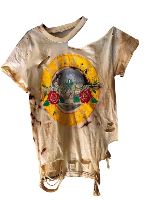 GUNS N ROSES Distressed Bleached T Shirt