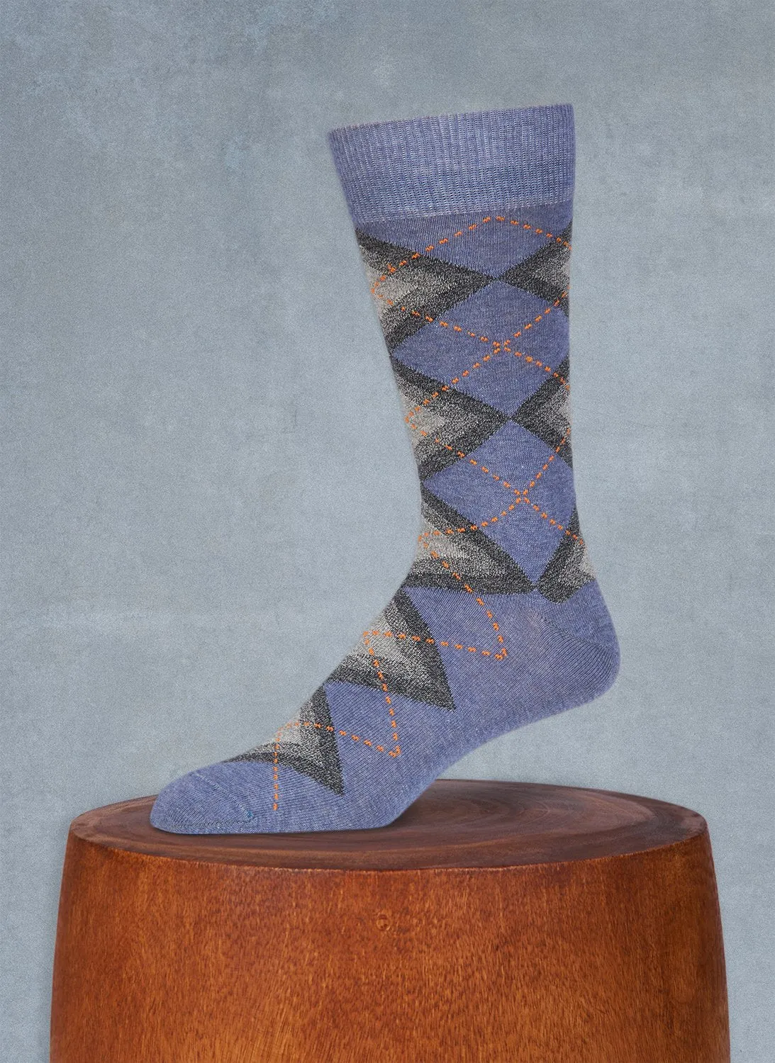 Jaspé Argyle Sock in Denim