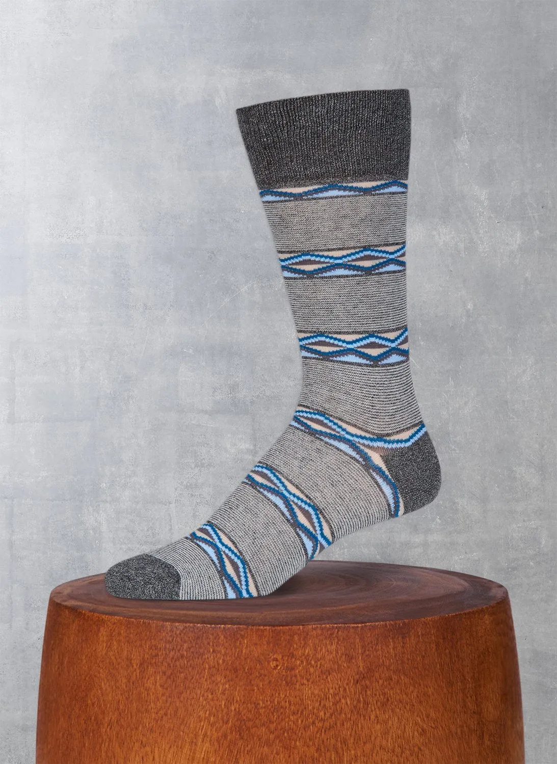 Jaspé Diamond Millie Sock in Charcoal