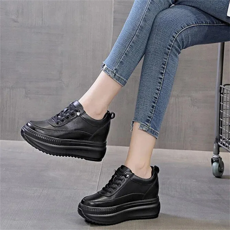 Joskaa 2024 New Black Platform Sneakers For Women's