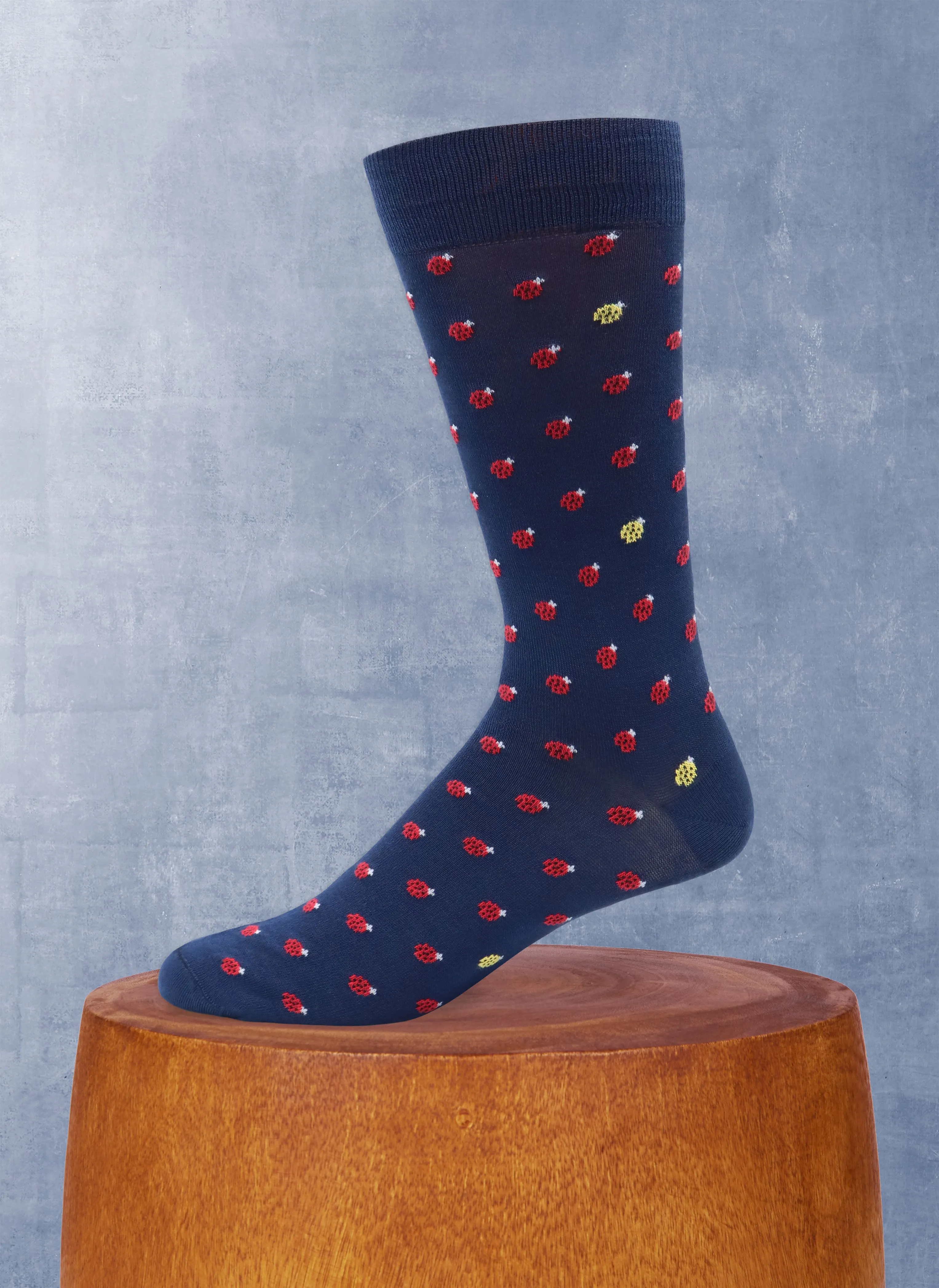 Ladybugs Sock in Navy