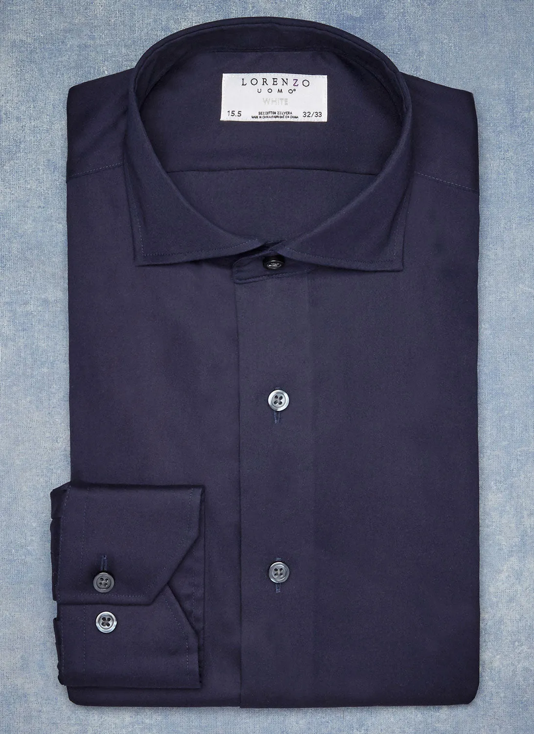 Liam in Navy Poplin Shirt