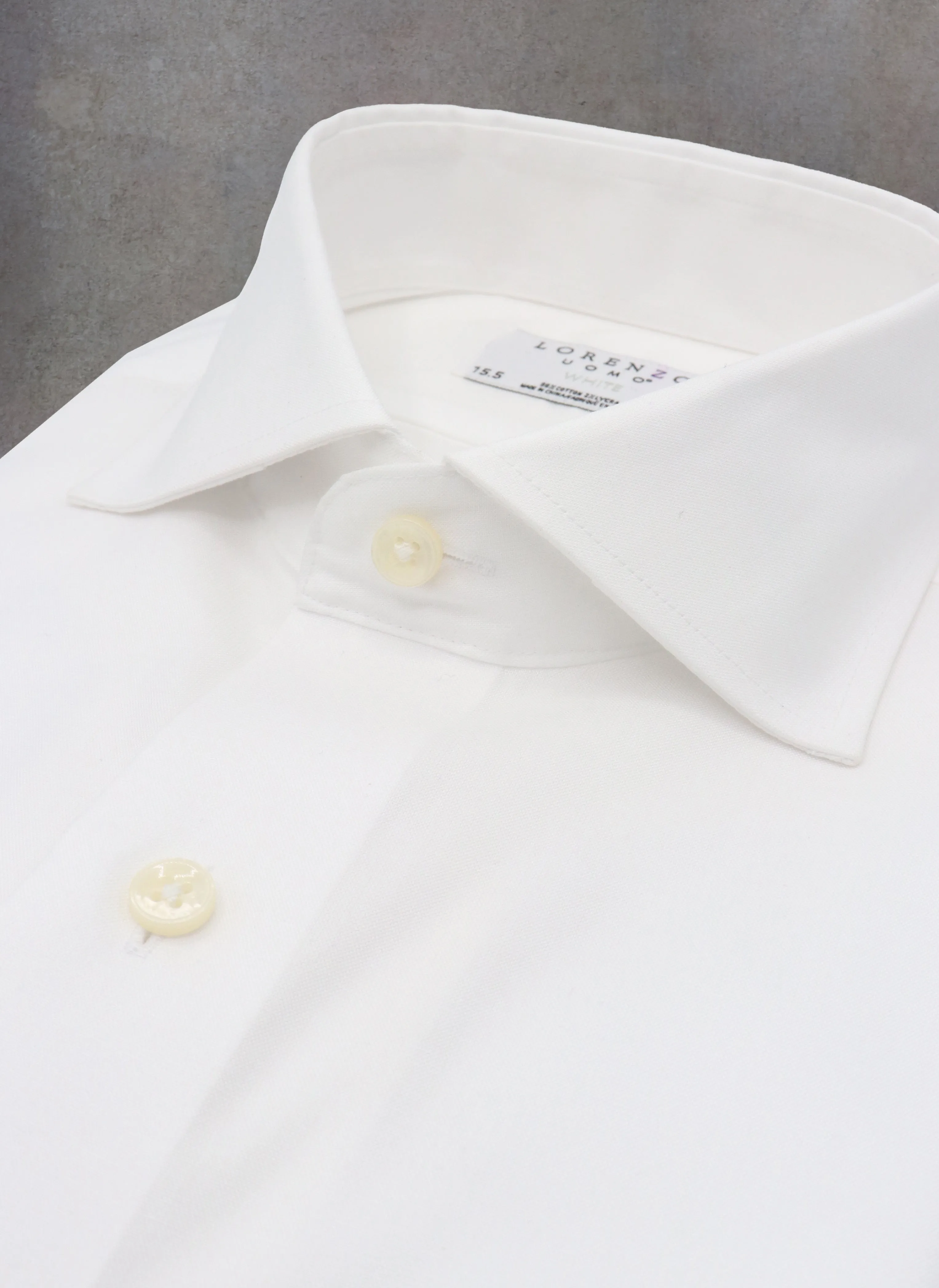 Liam in White Solid Poplin Shirt