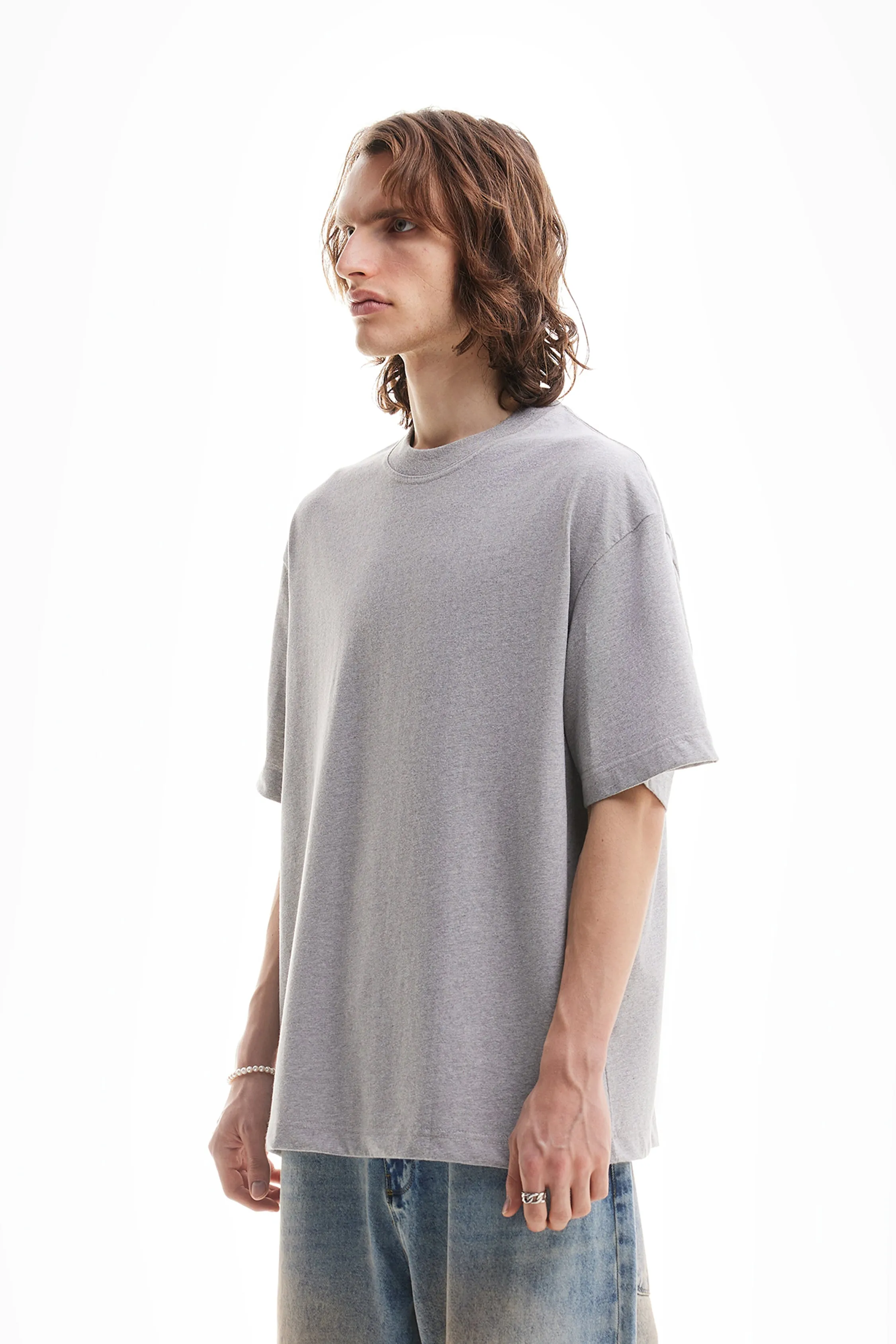 LIGHT GREY MELANGE T-SHIRT