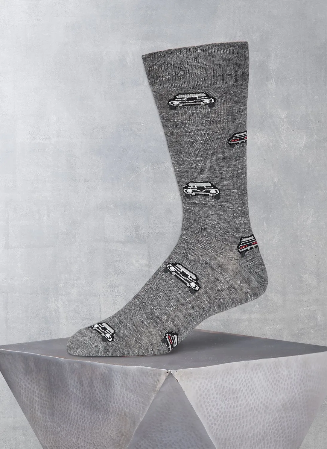 Lurex Car Sock in Charcoal