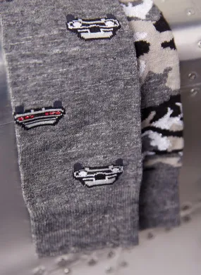 Lurex Car Sock in Charcoal