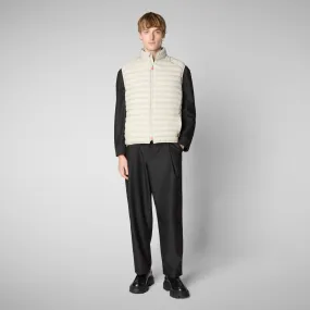 Man's quilted gilet Adam in rainy beige