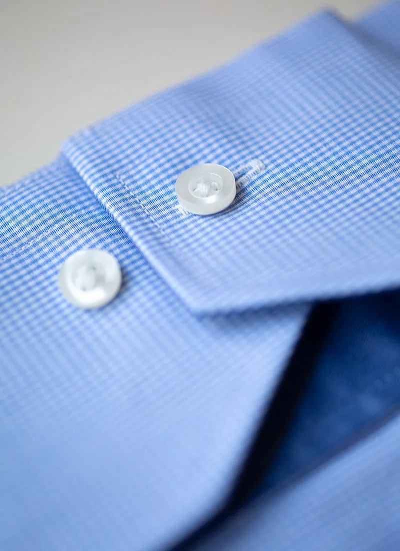 Maxwell in Light Blue Mini Gingham Shirt