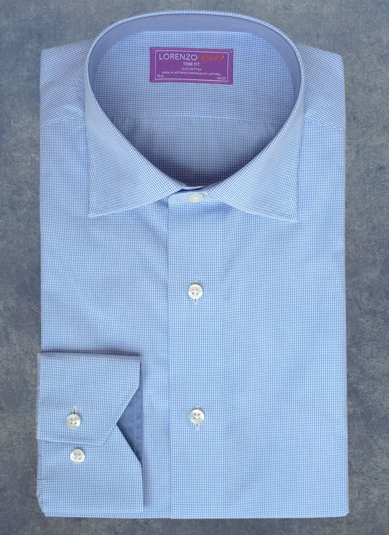 Maxwell in Light Blue Mini Gingham Shirt