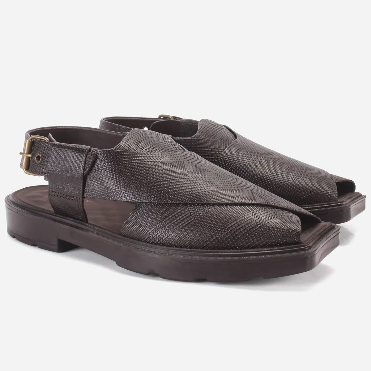 Men's "JINNAH" Leather Peshawari Sandals