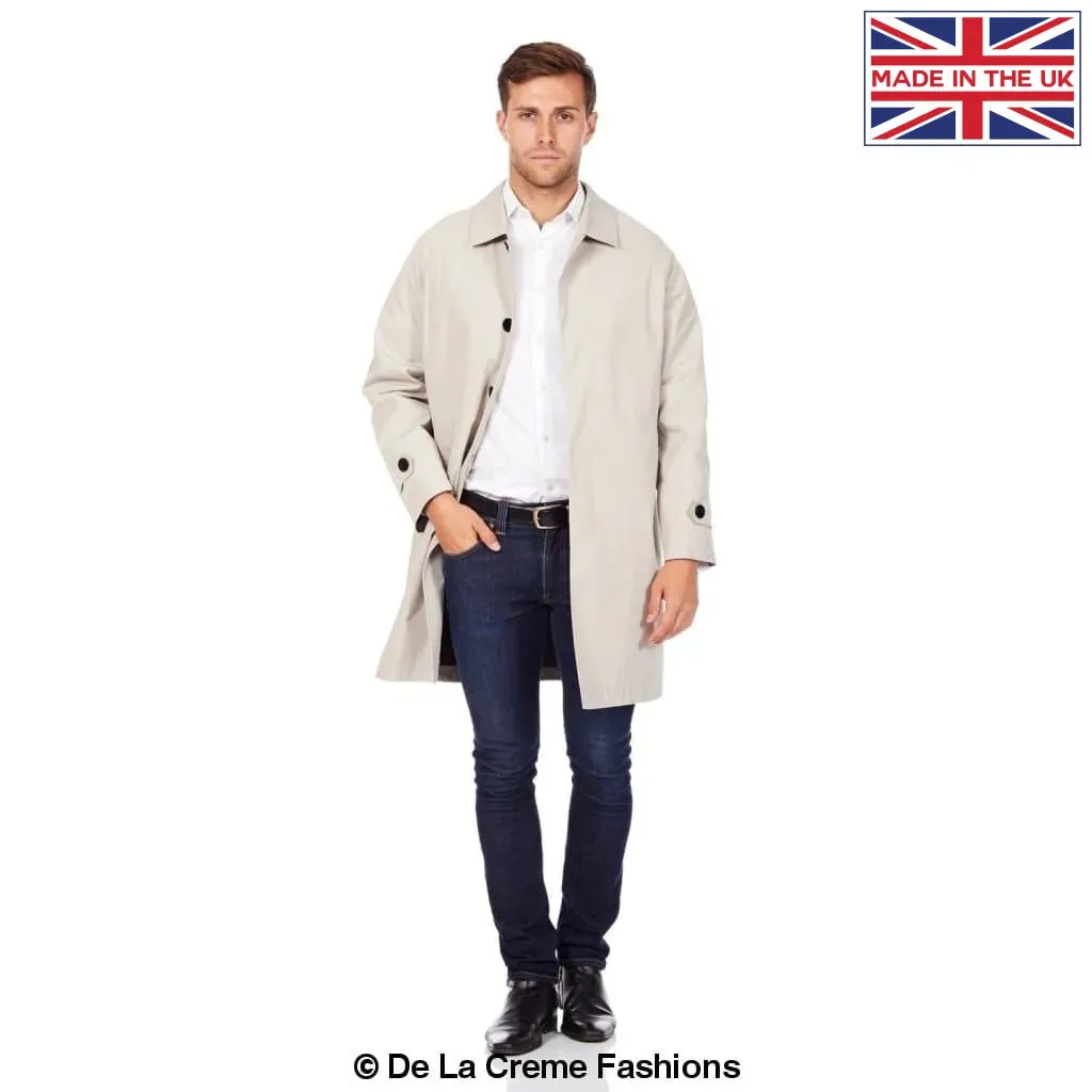 Mens Spring/Summer Lightweight Trench Mac Coat