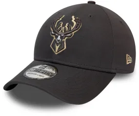 Milwaukee Bucks New Era 3930 NBA Grey Pop Stretch Fit Cap