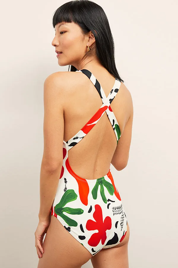 M.M.LaFleur x Andie Tulum One Piece :: Cutout Floral Icon