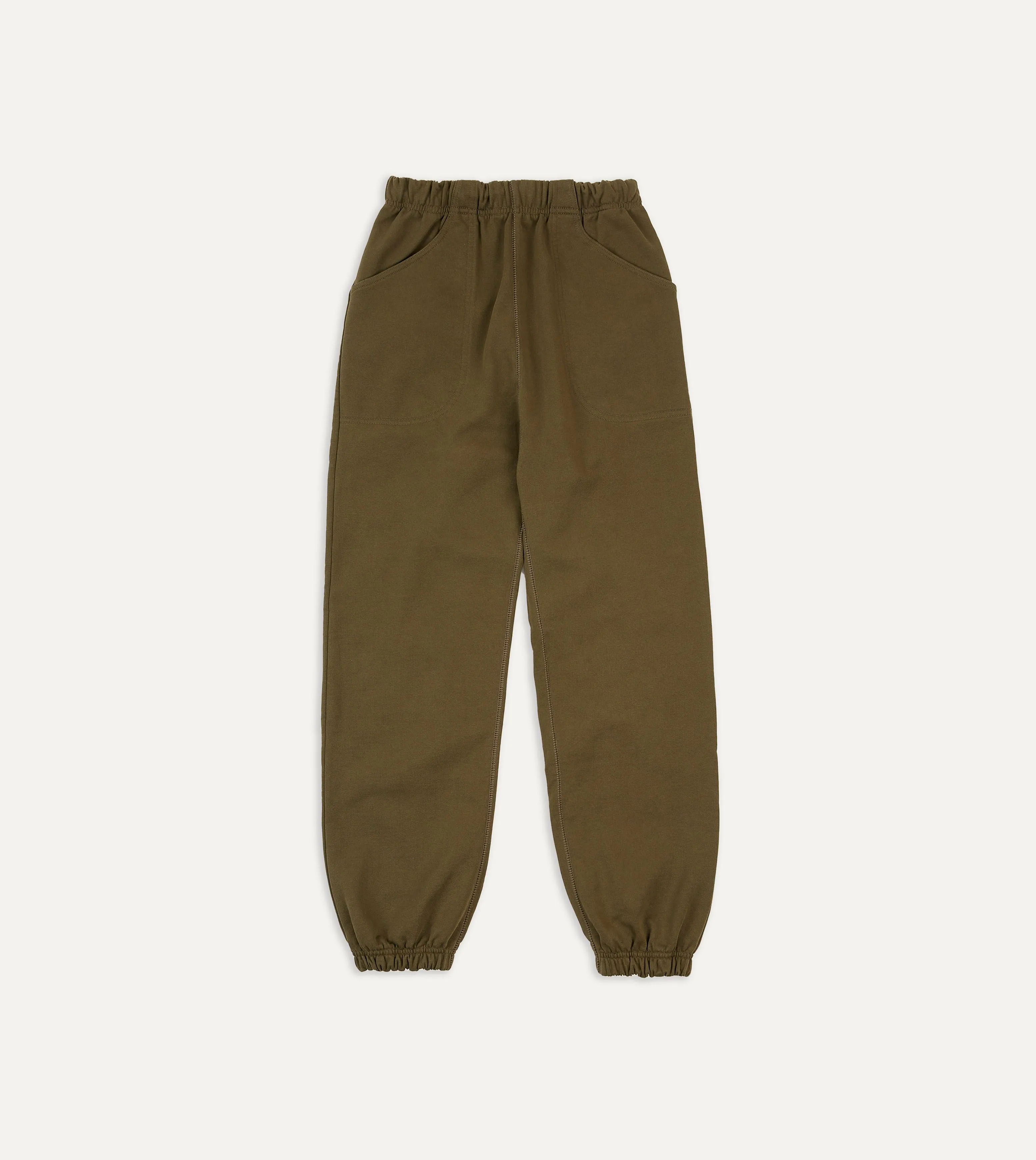 Olive Cotton Jogging Bottoms