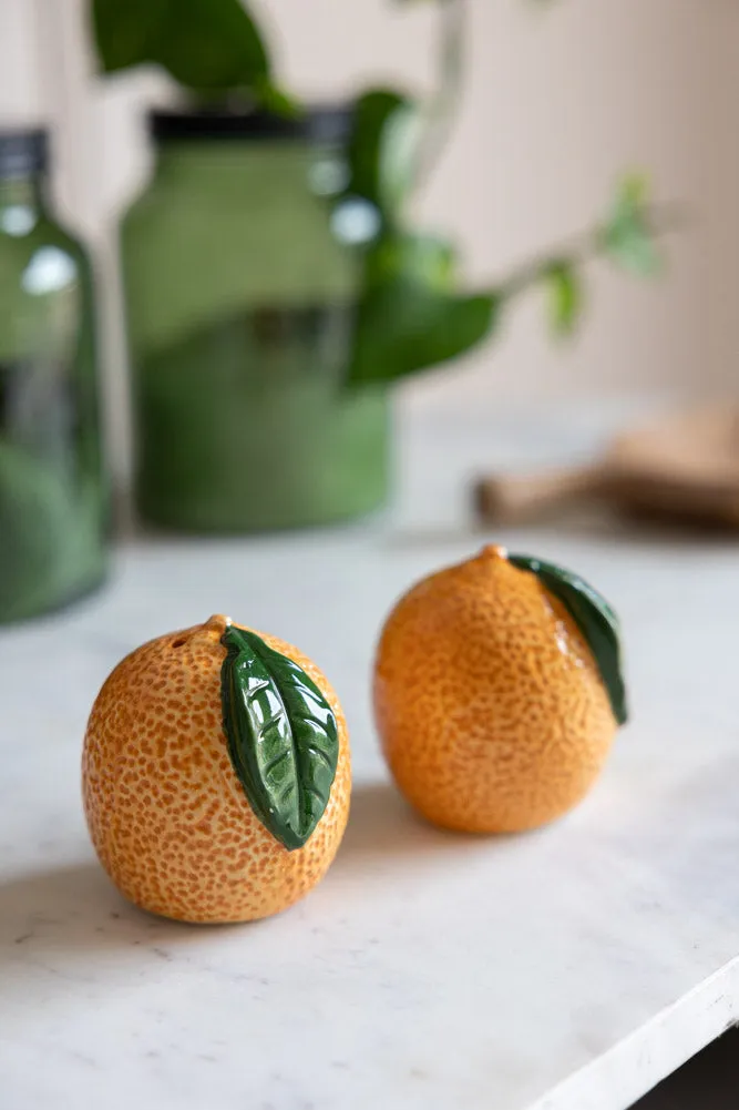 Orange Salt & Pepper Shakers