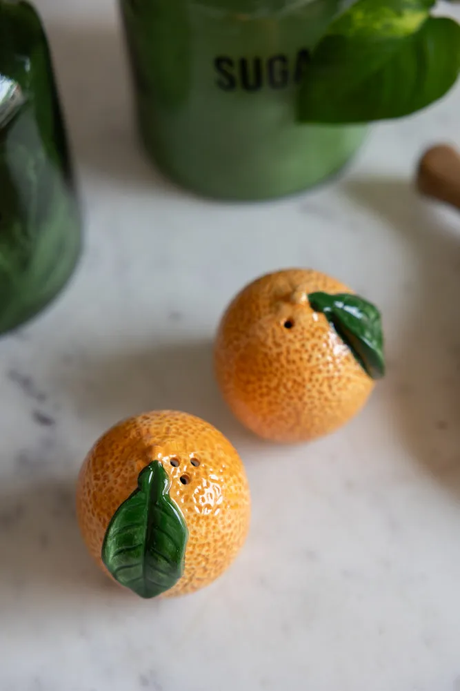 Orange Salt & Pepper Shakers