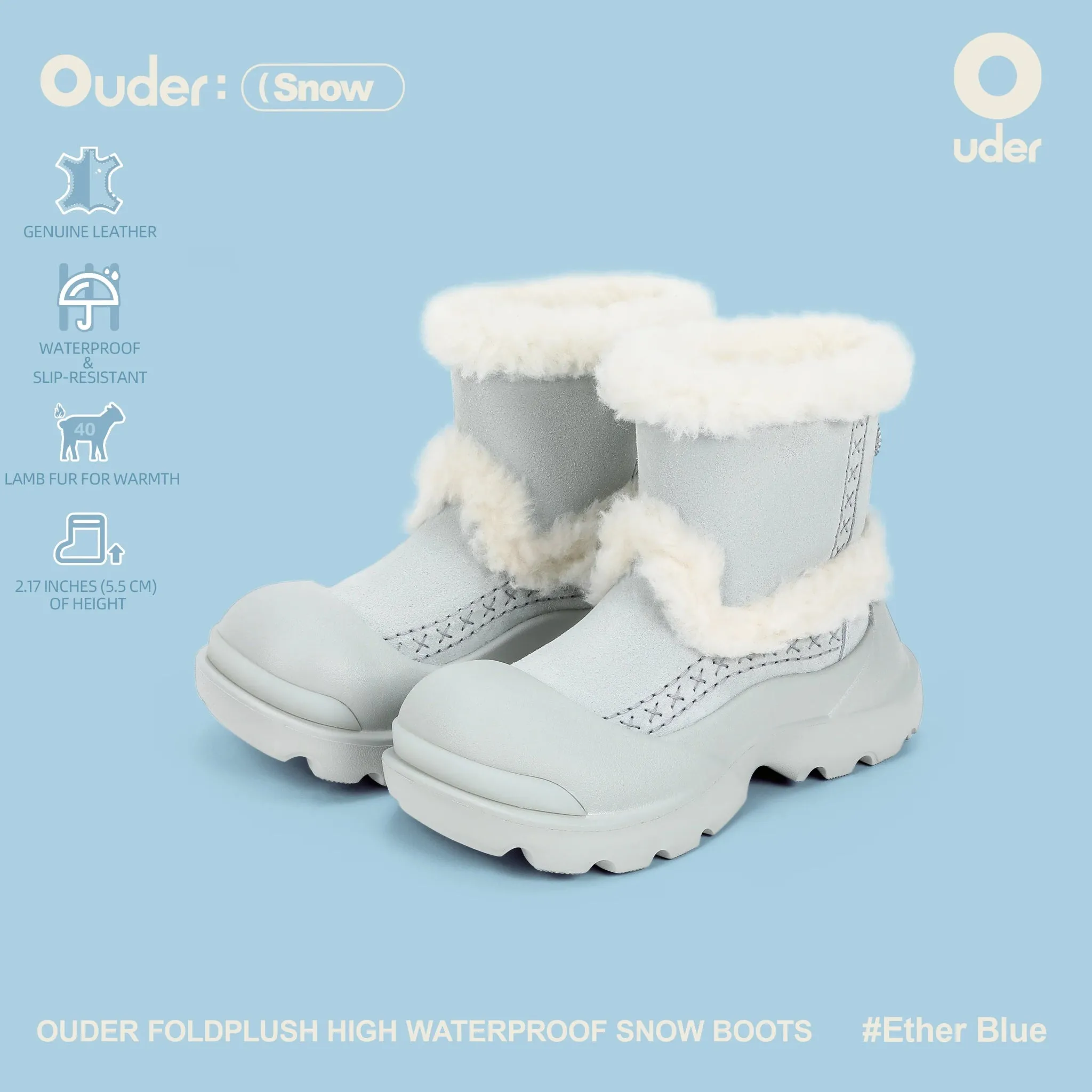 Ouder FoldPlush High Waterproof Snow Boots