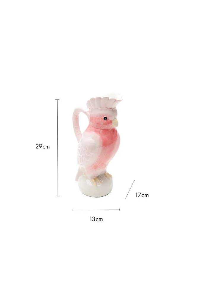 Pink Cockatoo Carafe Jug