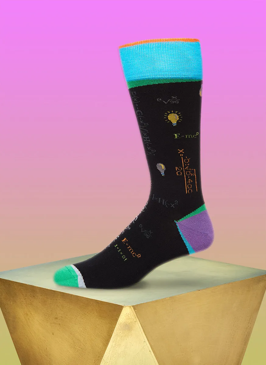 "Absolute Genius" Sock in Light Blue