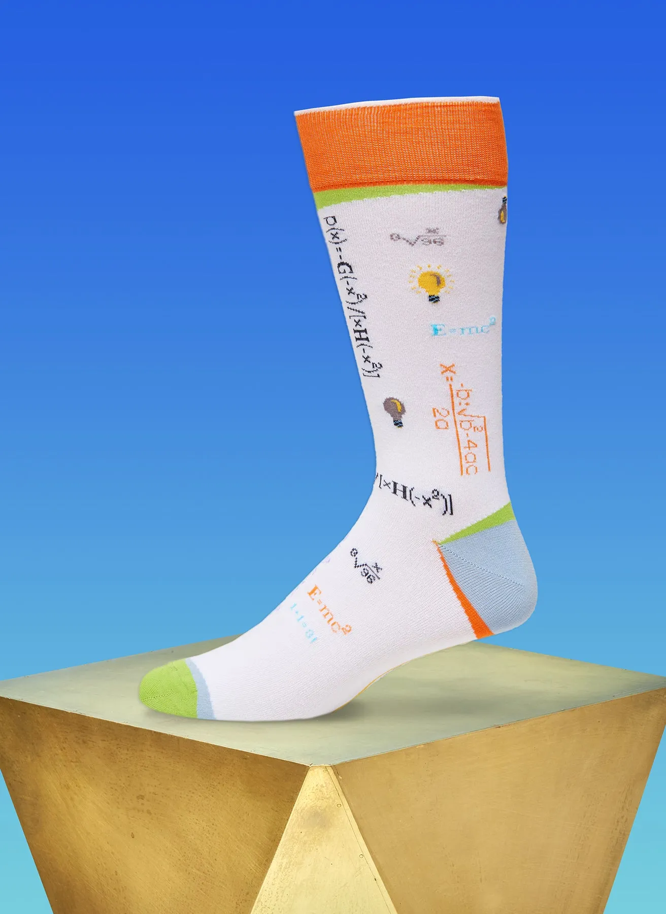 "Absolute Genius" Sock in Orange