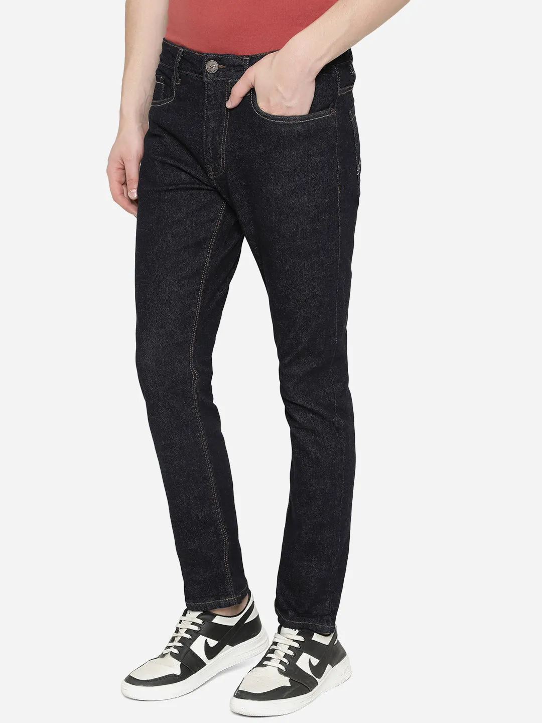 Raw Blue Washed Straight Fit Jeans | JadeBlue