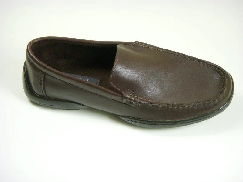 Reaction By Kenneth Cole 6317 Leather Boy's Shoe - Loafer - Chocolate