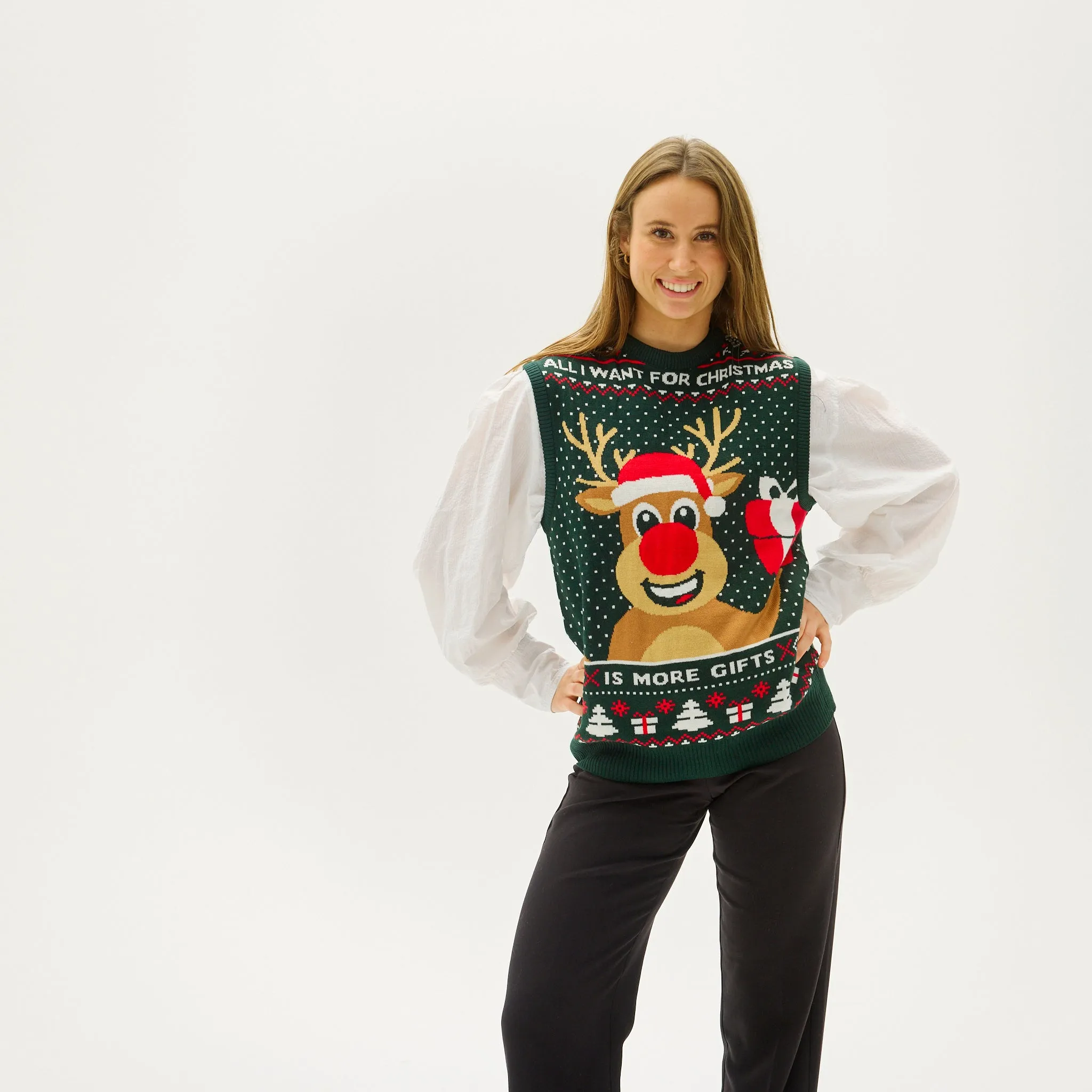 Rudolphs Christmas Vest - Dame