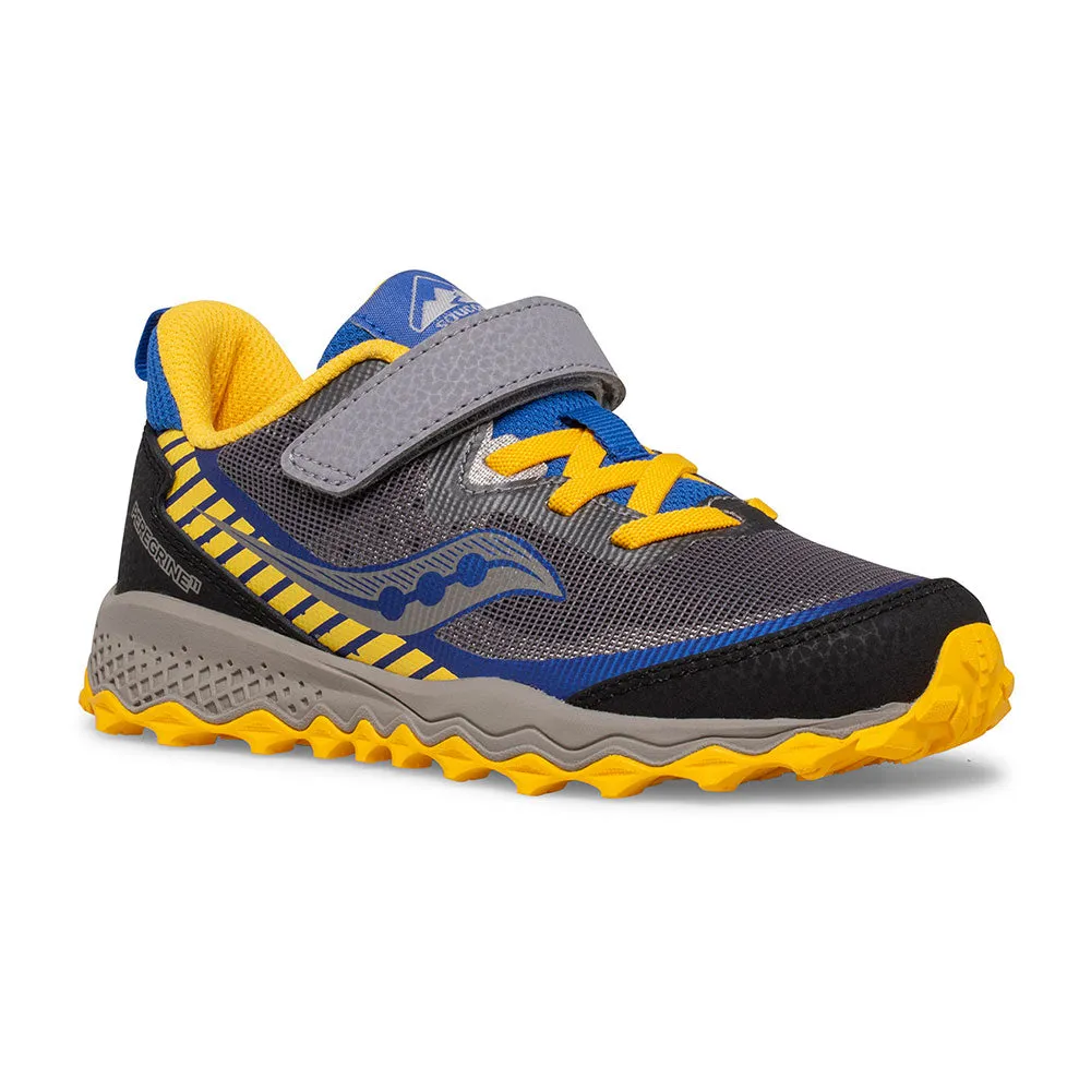 Saucony Grey/Blue/Gold Peregrine Shield A/C Children's Sneaker