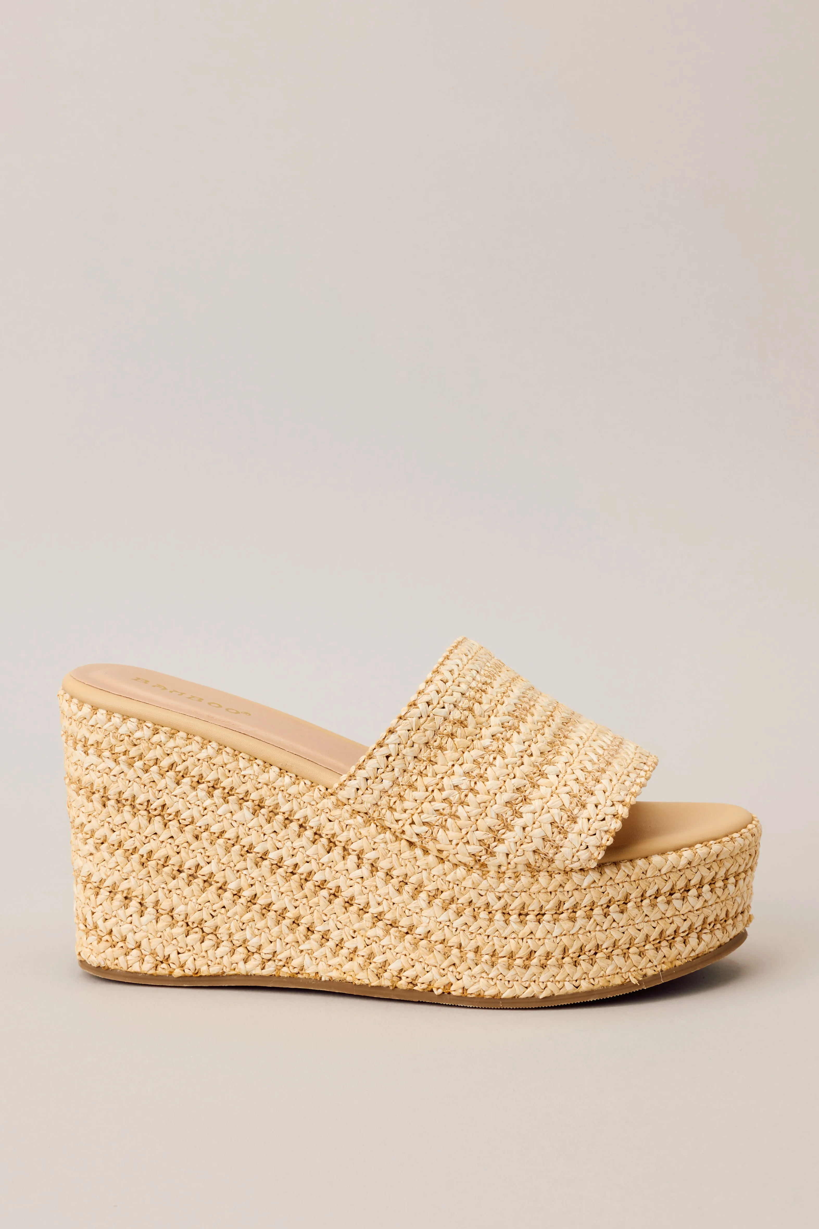 Shoreline Chic Natural Espadrille Platform Sandals