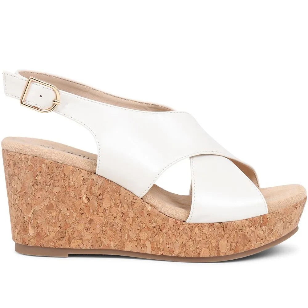 Slingback Wedge Sandals  - BELWBINS39080 / 325 128