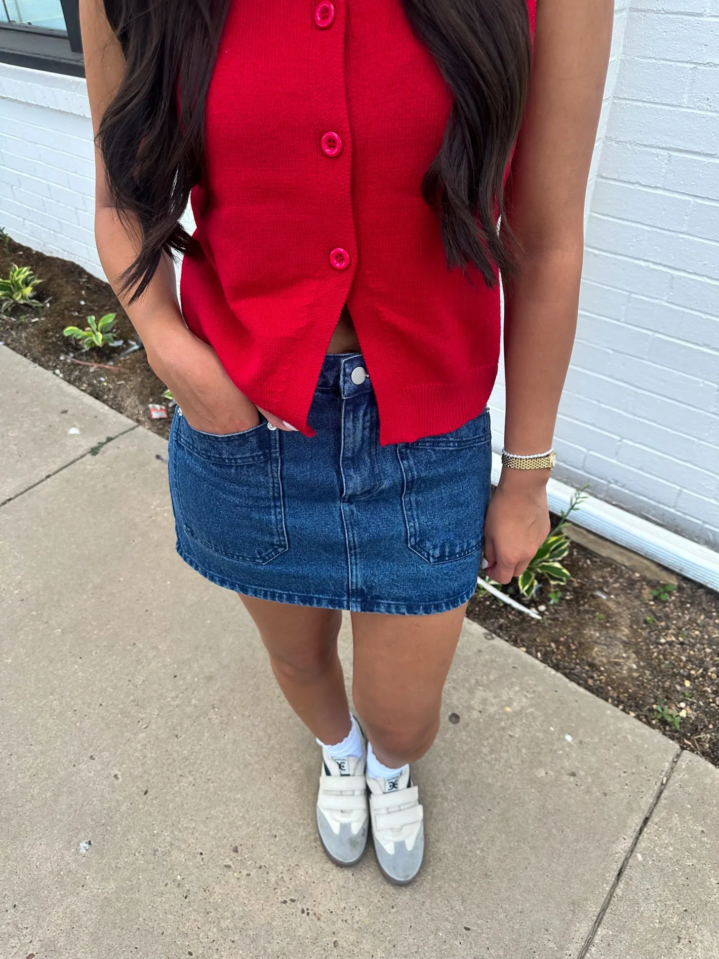 So Chic So Fine Pocket Denim Skirt