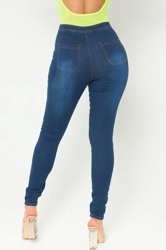 Stretch Skinny Denim Wash Jean