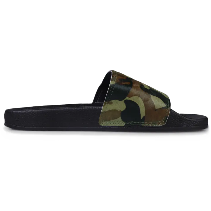 Superga Slides Black Olive Camo