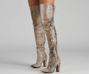 The Chic Standard Snake Boots