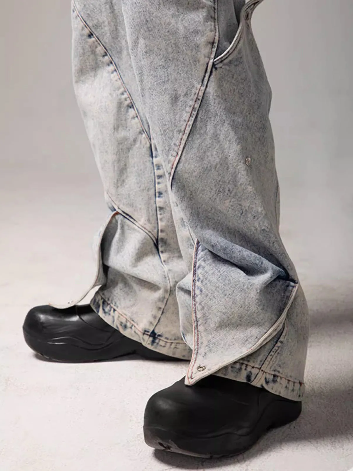 Thesupermade High Street Deconstructed Washed Jeans